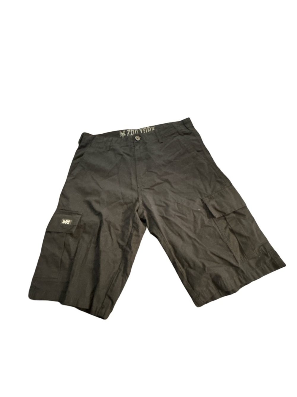 Zoo York Black Cargo Shorts Men’s Size 34 Streetwear Skate Utility Pockets